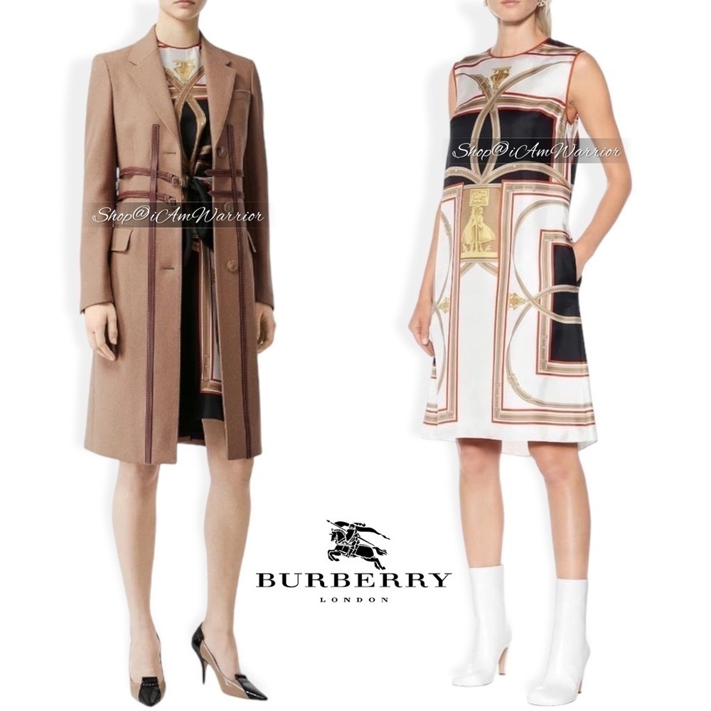 Burberry NWT silk shift dress in equestrian archive scarf print *shop@iamwarrior - Picture 3 of 13